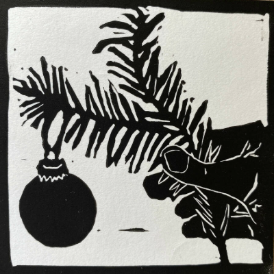 FAMILY PROJECT: BLOCK PRINTED HOLIDAY CARDS AND GIFT WRAP