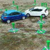 Pix4D software imagery of cars