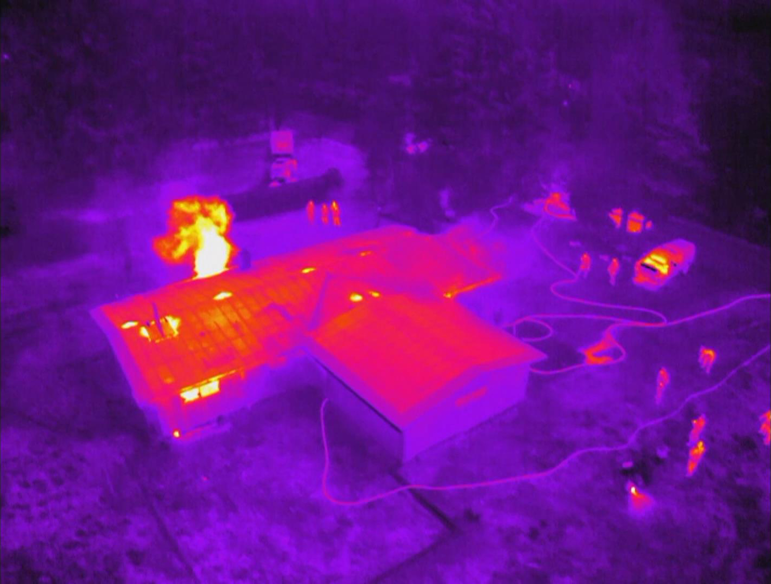 Thermal imagery of building