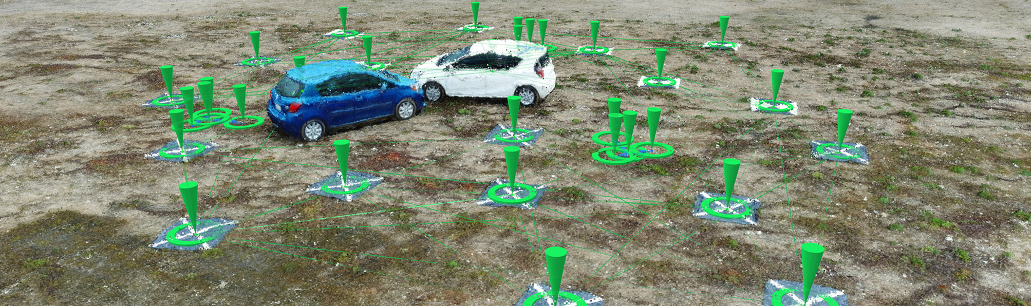 Pix4D software imagery of cars