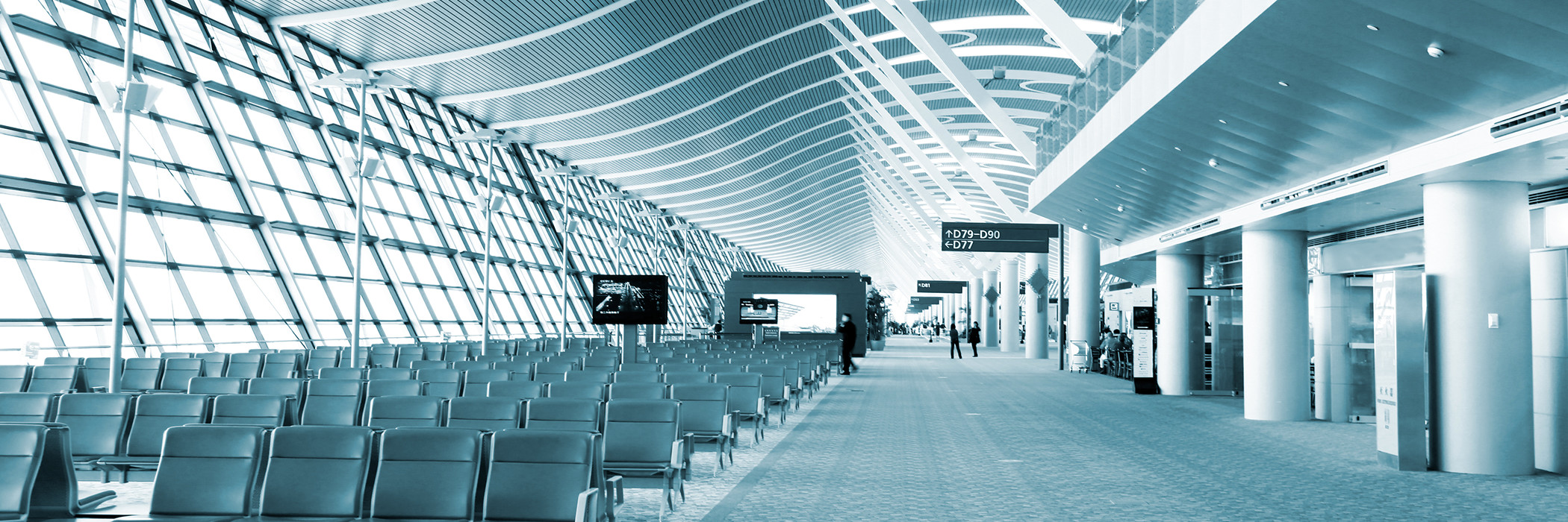 Empty airport terminal