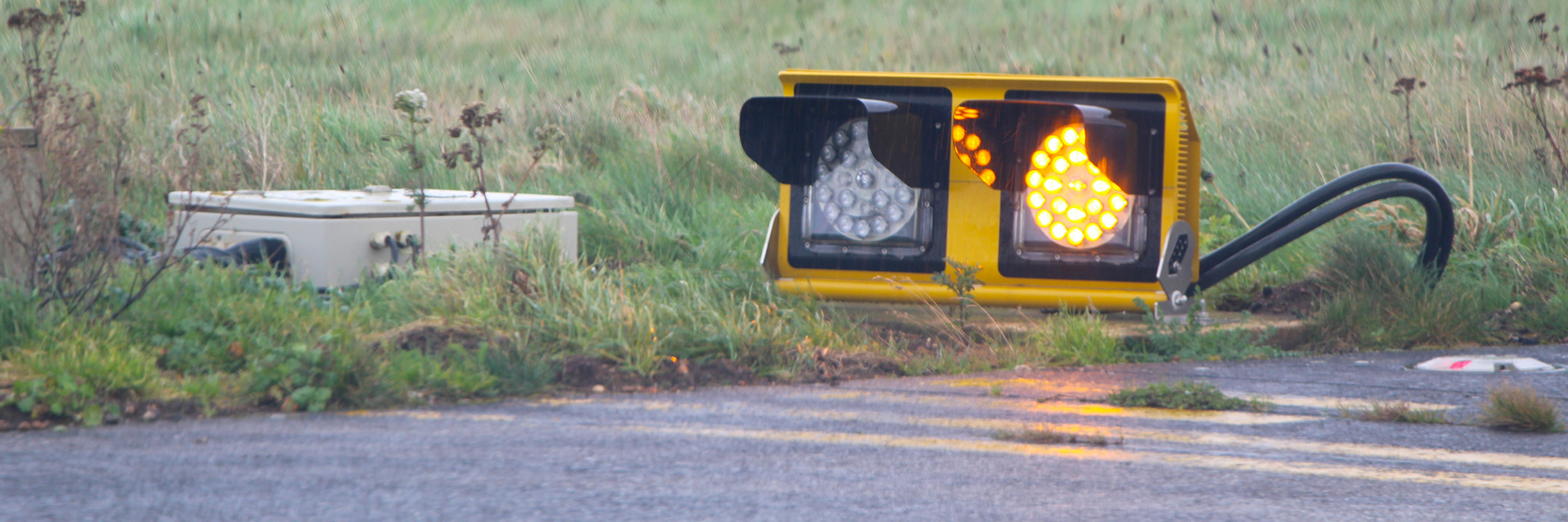 Traffic signals on runway