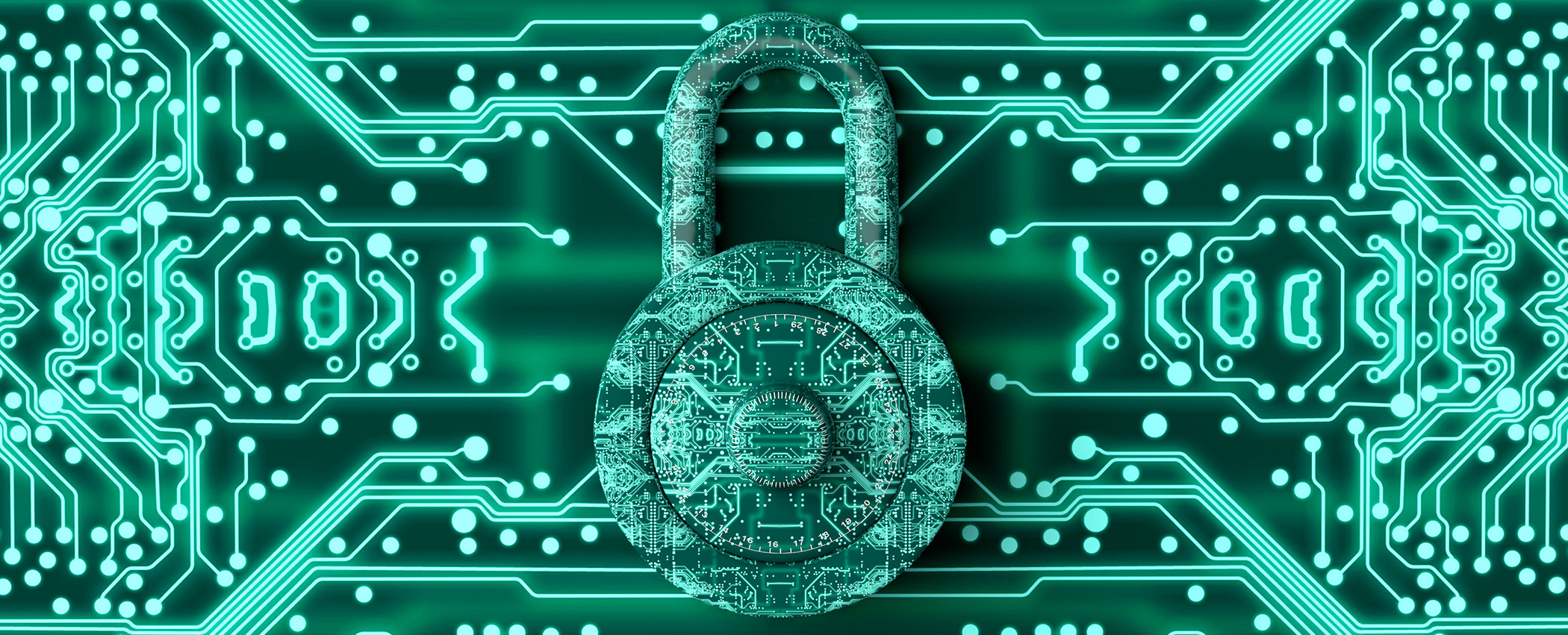 Circuit board components forming padlock