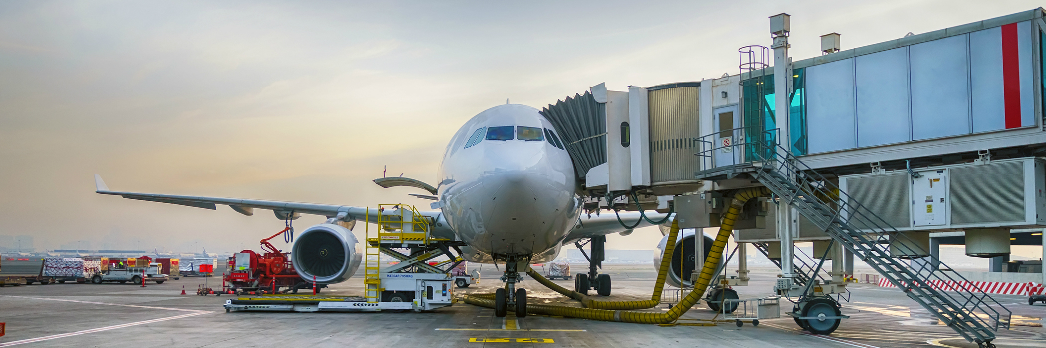 Airliner being prepared for flight