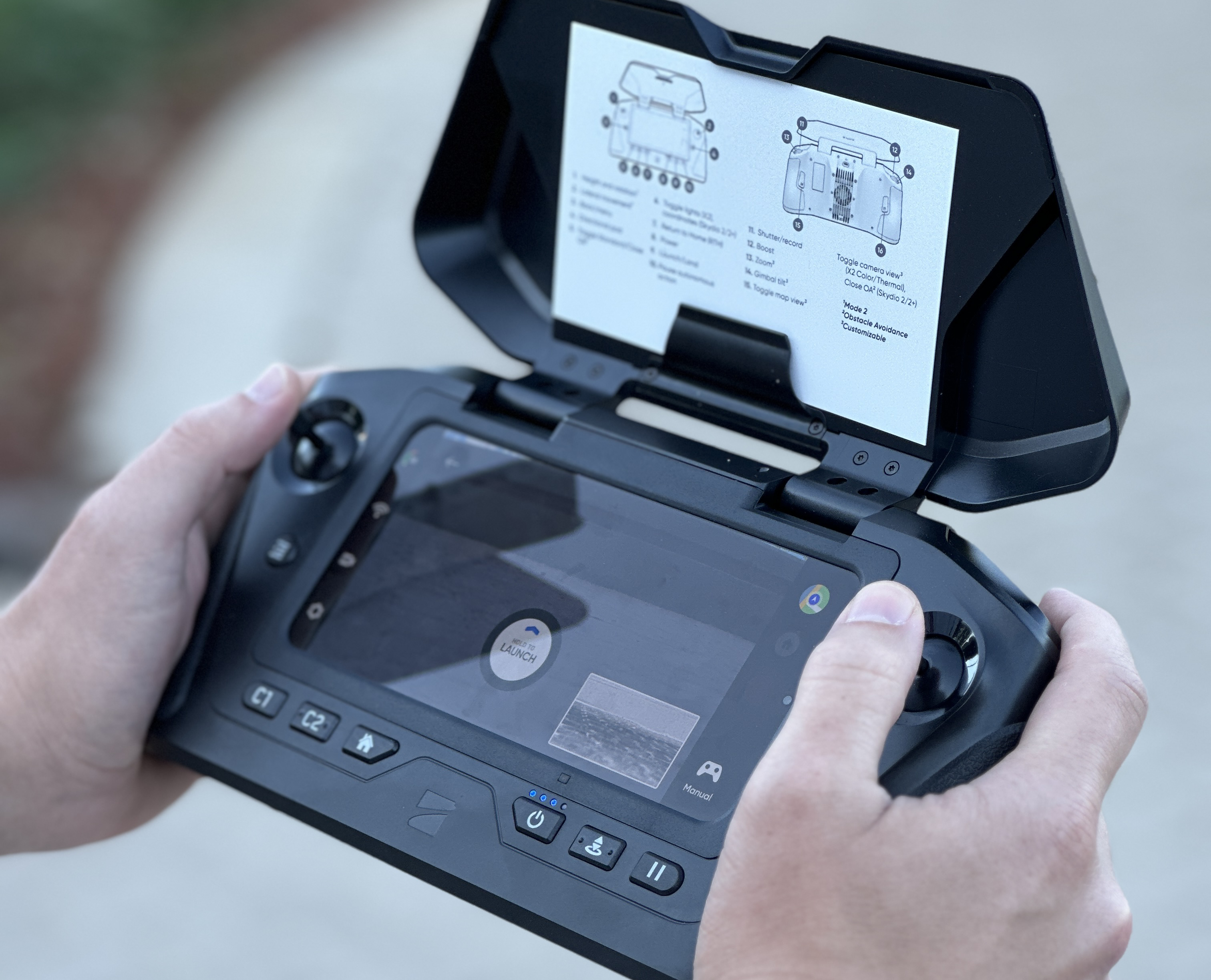 Drone Controller in use