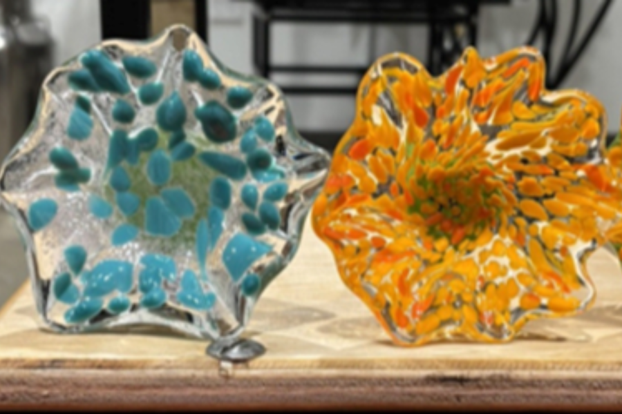 glass blowing yard art