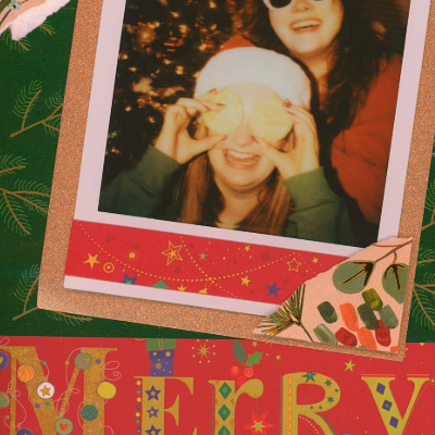 HOLIDAY POSTCARD COLLAGE WORKSHOP