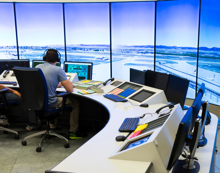 Air Traffic Control activities occur in a high technology tower