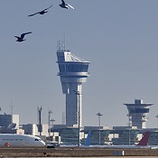 Jet and person airport