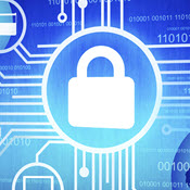 Different types of data protected with padlock