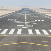 Empty desert runway