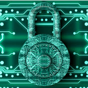 Circuit board components forming padlock