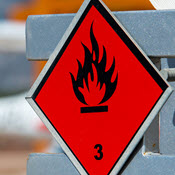 Flammable liquid danger sign