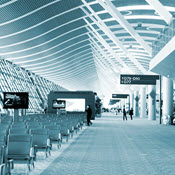 Empty airport terminal