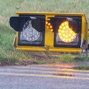 Traffic signals on runway