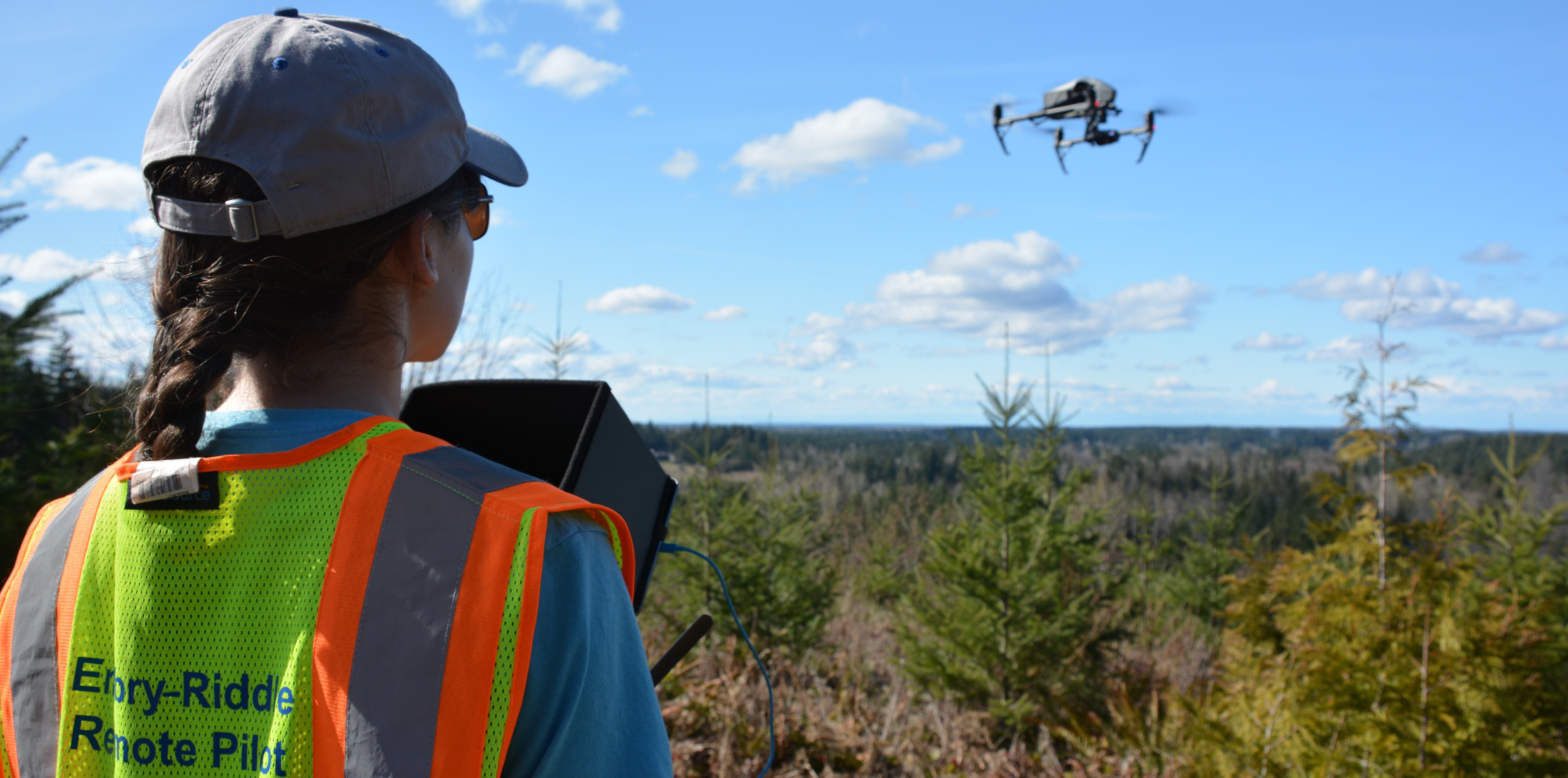 ERAU student flies quadrotor drone