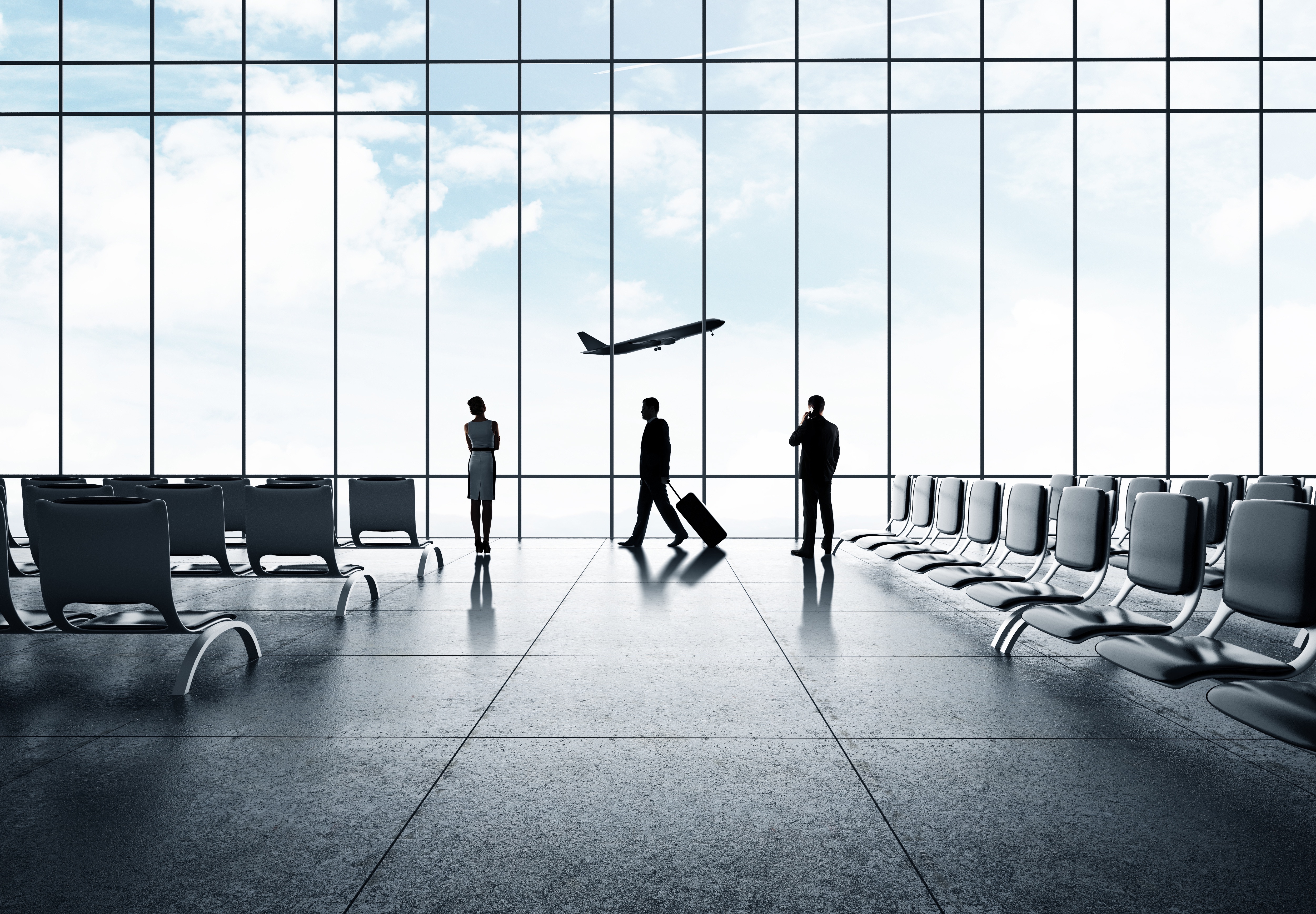 Businessman in airport