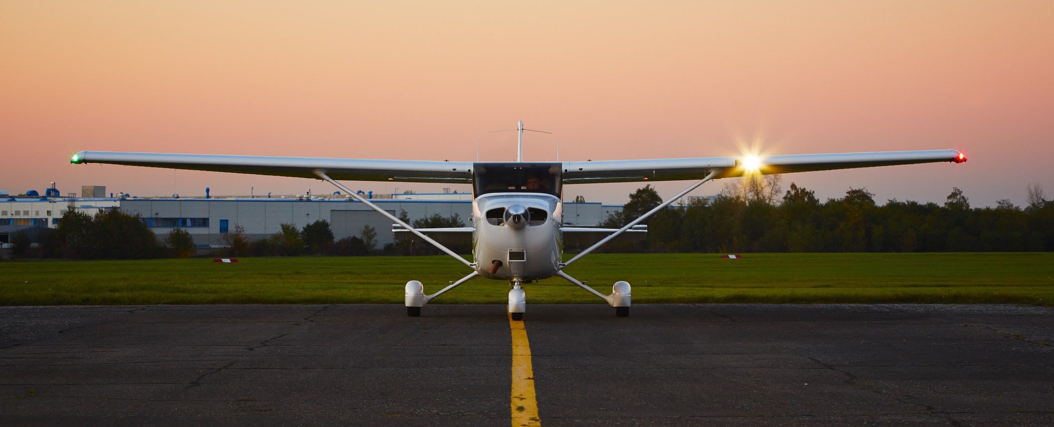 Private plane taxing