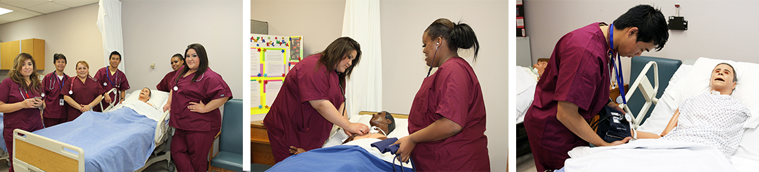 Nurses assisting patients;