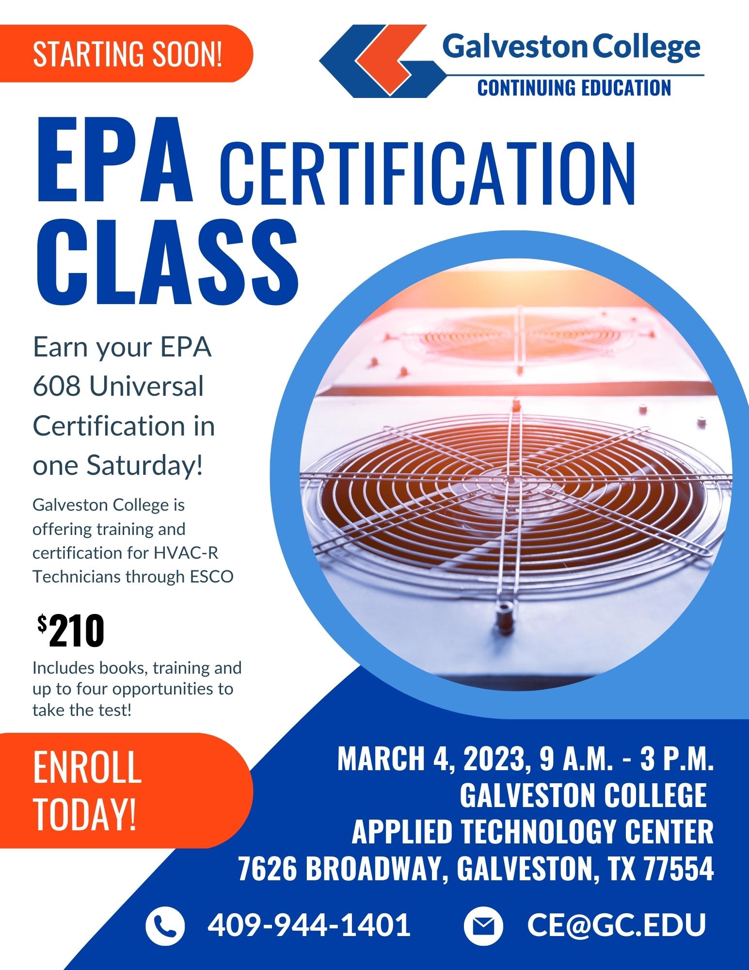 EPA class graphic design flyer;