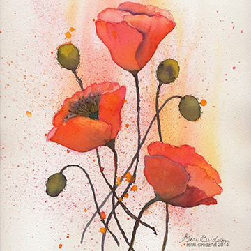 Watercolor Poppies | age 16+