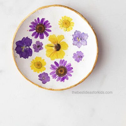 Pressed Flower Trinket Dish | grades 5-8