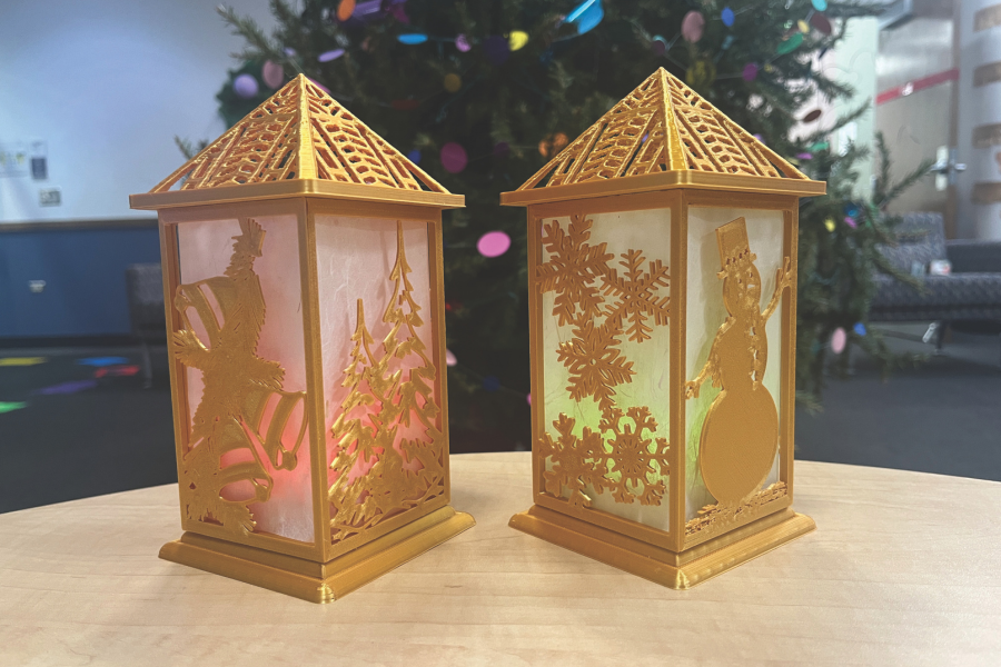 3d-printed holiday lanterns