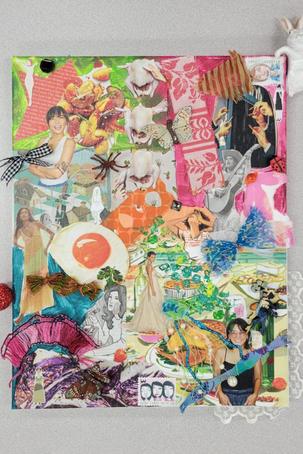collage art with mixed media