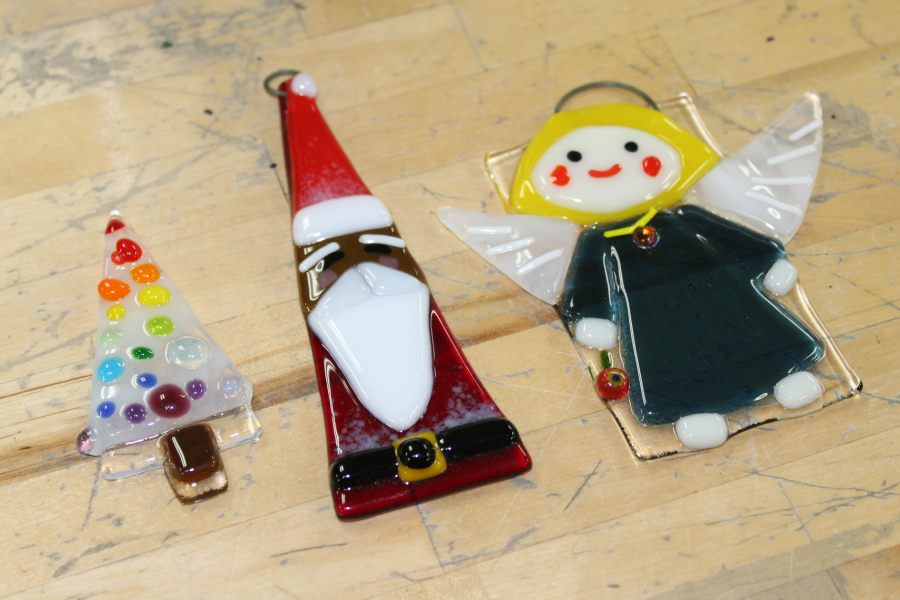 fused glass ornaments